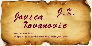 Jovica Kovanović vizit kartica